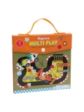 FLOSS & ROCK Zestaw magnetycznych i plastycznych zabaw 4 w 1 Auta | Pan Piksel