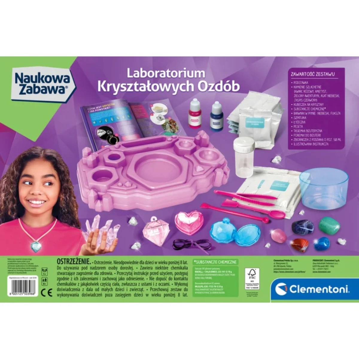 Clementoni 50398 Naukowa Zabawa Lab Laboratorium Kryształów Ozdobnych | Pan Piksel