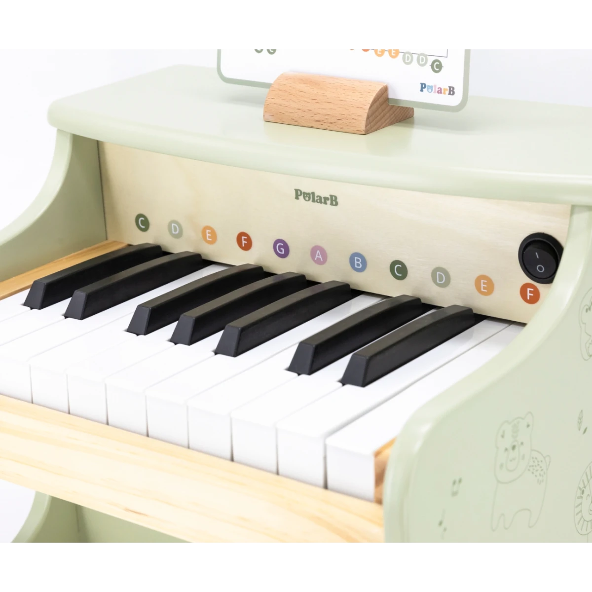 Viga 44274 PolarB Drewniane pianino dla dzieci | Pan Piksel
