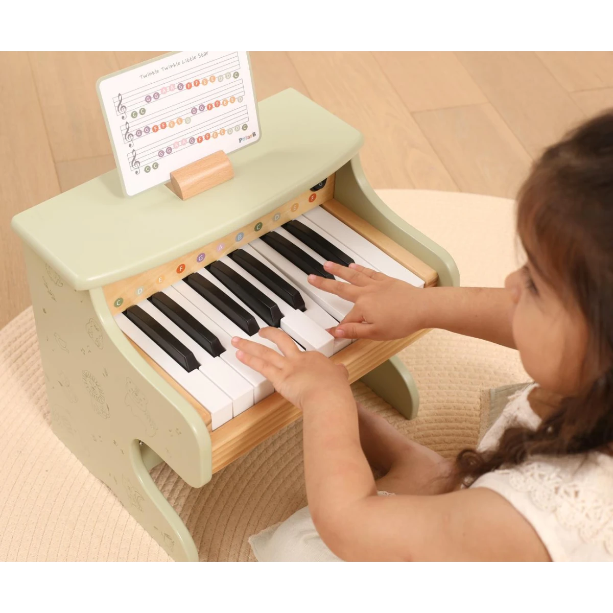 Viga 44274 PolarB Drewniane pianino dla dzieci | Pan Piksel