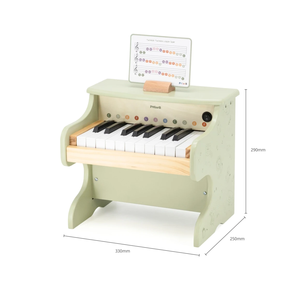 Viga 44274 PolarB Drewniane pianino dla dzieci | Pan Piksel