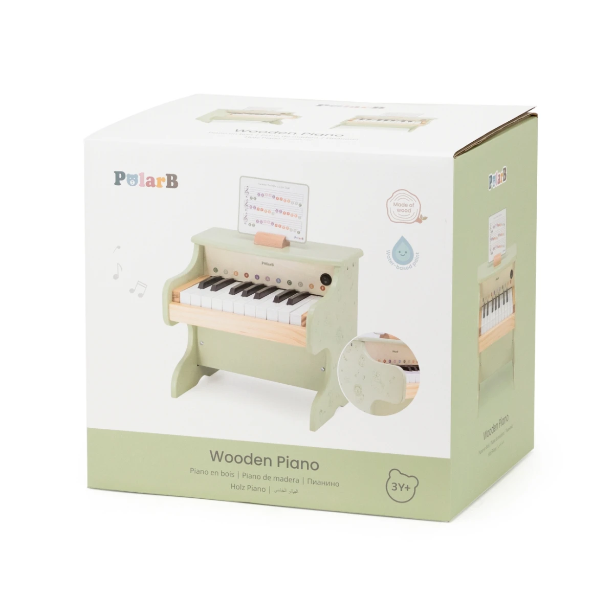 Viga 44274 PolarB Drewniane pianino dla dzieci | Pan Piksel