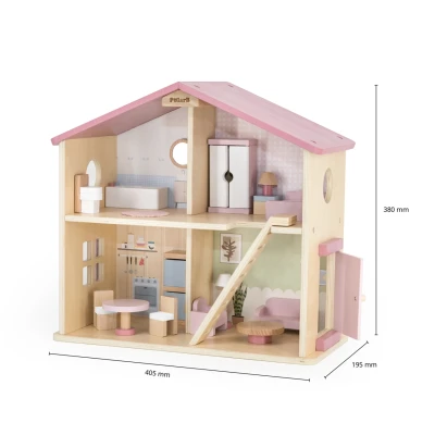 Drewniany domek dla lalek 44256 Viga | Pan Piksel