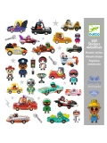 DJECO Zestaw naklejek 160 szt ŚWIAT CRAZY MOTORS | Pan Piksel