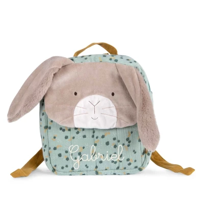 MOULIN ROTY Plecak królik szałwia H 29 cm | Pan Piksel