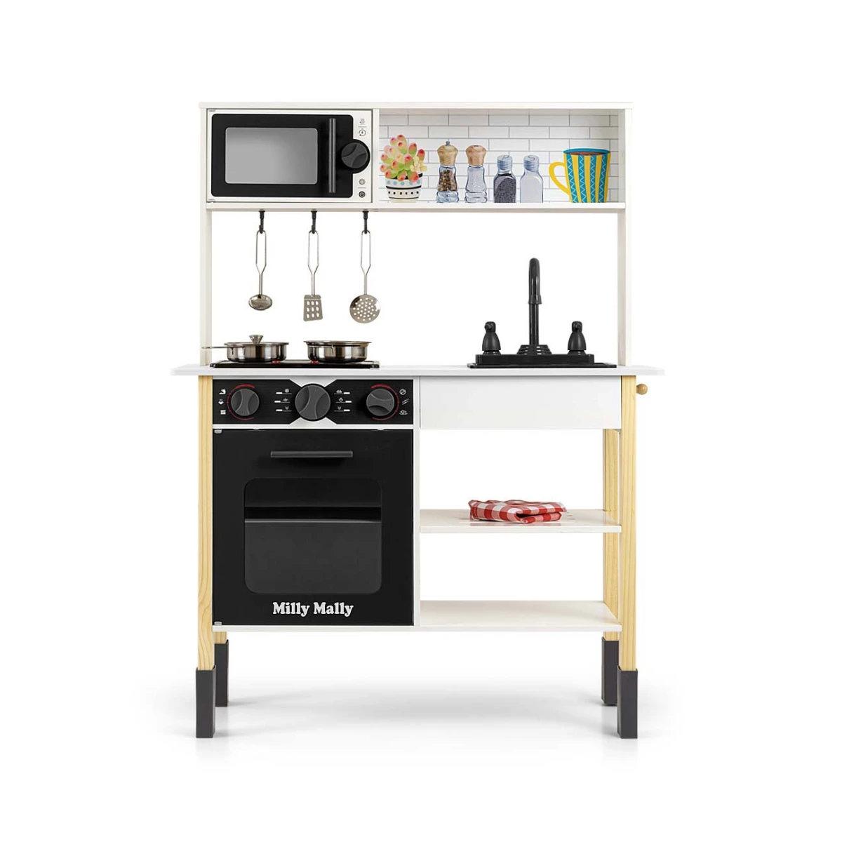 Milly Mally Drewniana kuchnia Astrid Black | Pan Piksel