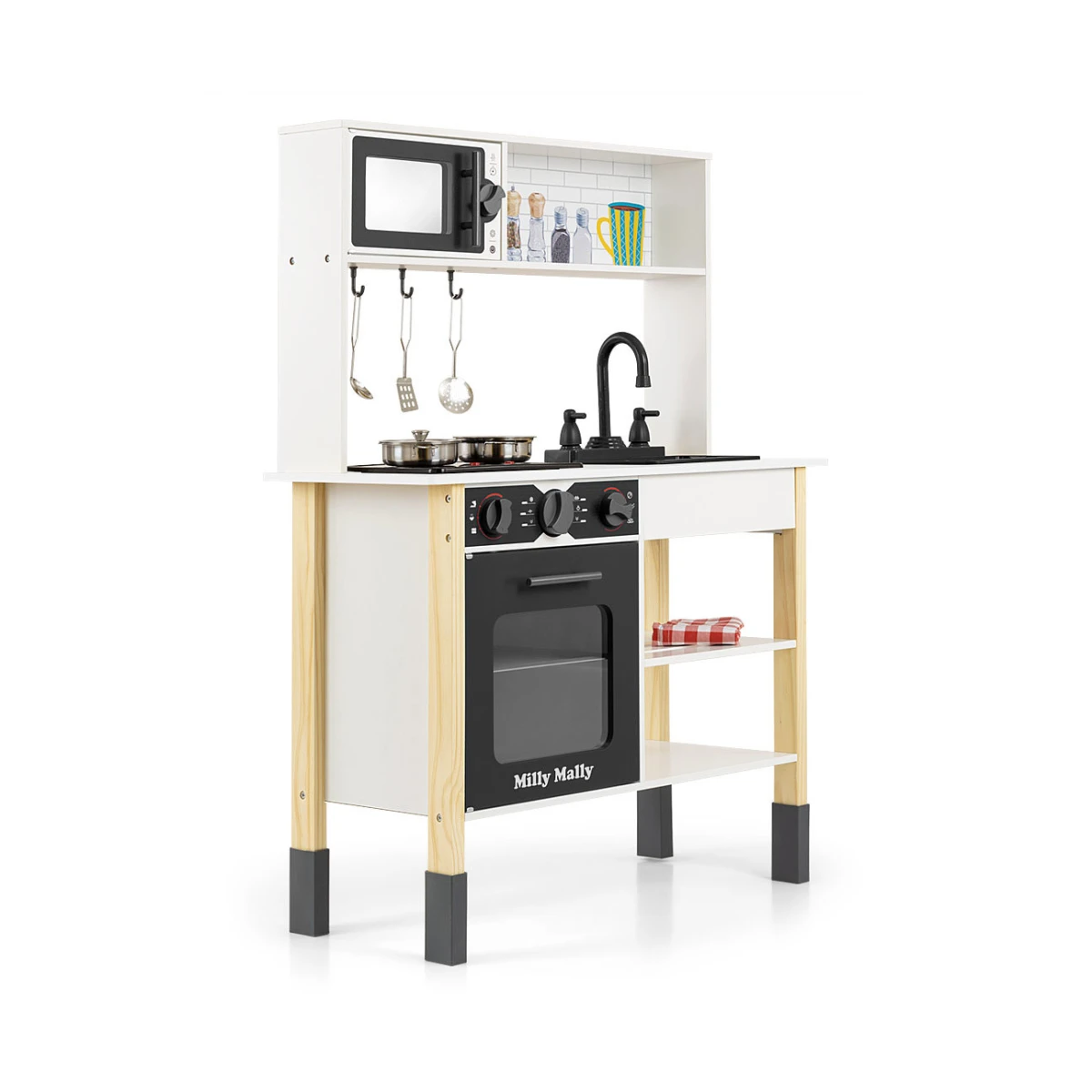 Milly Mally Drewniana kuchnia Astrid Black | Pan Piksel