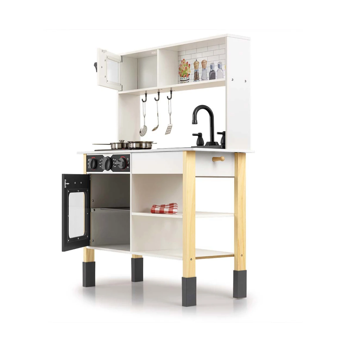 Milly Mally Drewniana kuchnia Astrid Black | Pan Piksel