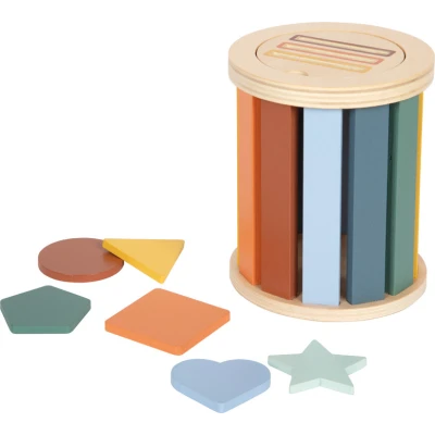 SMALL FOOT Sorter drewniany Montessori z wymiennymi planszami i elementami | Pan Piksel