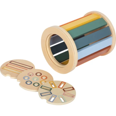 SMALL FOOT Sorter drewniany Montessori z wymiennymi planszami i elementami | Pan Piksel