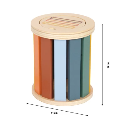 SMALL FOOT Sorter drewniany Montessori z wymiennymi planszami i elementami | Pan Piksel