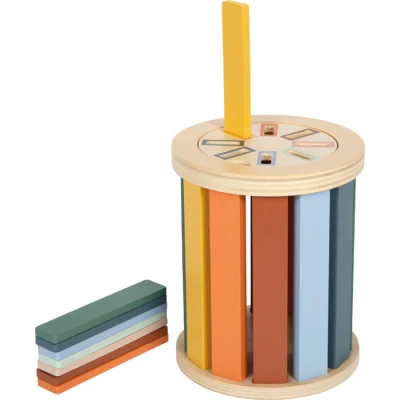 SMALL FOOT Sorter drewniany Montessori z wymiennymi planszami i elementami | Pan Piksel