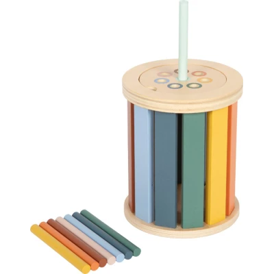 SMALL FOOT Sorter drewniany Montessori z wymiennymi planszami i elementami | Pan Piksel