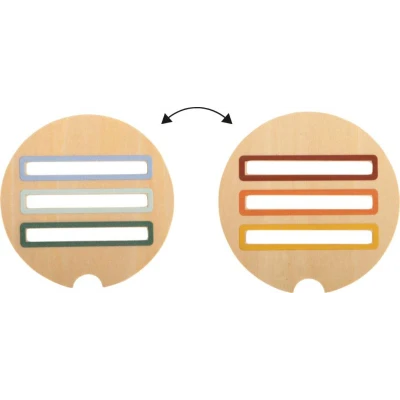 SMALL FOOT Sorter drewniany Montessori z wymiennymi planszami i elementami | Pan Piksel