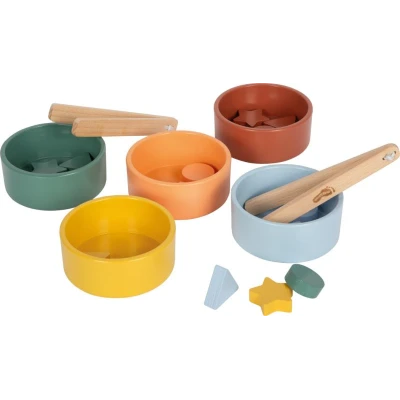 SMALL FOOT Gra edukacyjna Montessori ze szczypcami i kształtami do liczenia | Pan Piksel