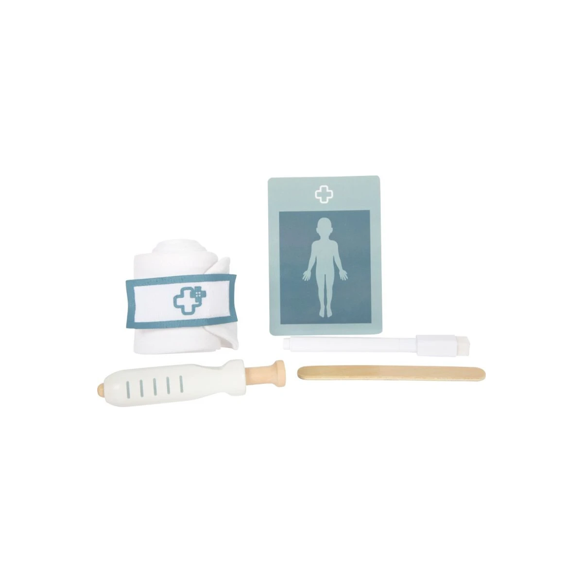 SMALL FOOT Zestaw doktora dla dzieci czerwona torba lekarska 9 akc | Pan Piksel