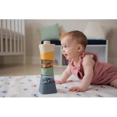 BABY TO LOVE Klocki sensoryczne wieża | Pan Piksel