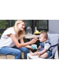 BABY TO LOVE Nakładka na krzesło niebieskie paski | Pan Piksel