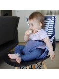 BABY TO LOVE Nakładka na krzesło niebieskie paski | Pan Piksel