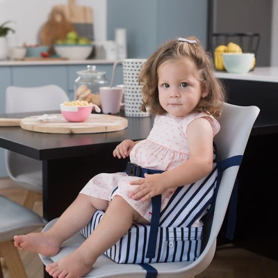 BABY TO LOVE Podstawka podwyższająca Easy UP paski niebieska | Pan Piksel