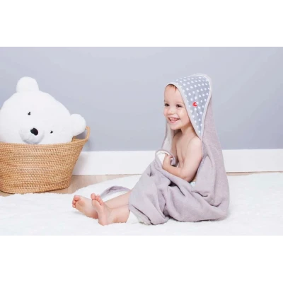 BABY TO LOVE Bambusowy ręcznik dla dziecka białe gwiazdki | Pan Piksel