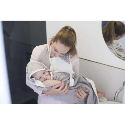 BABY TO LOVE Bambusowy ręcznik dla dziecka białe gwiazdki | Pan Piksel
