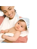 BABY TO LOVE Bambusowy ręcznik dla dziecka niebieskie paski | Pan Piksel
