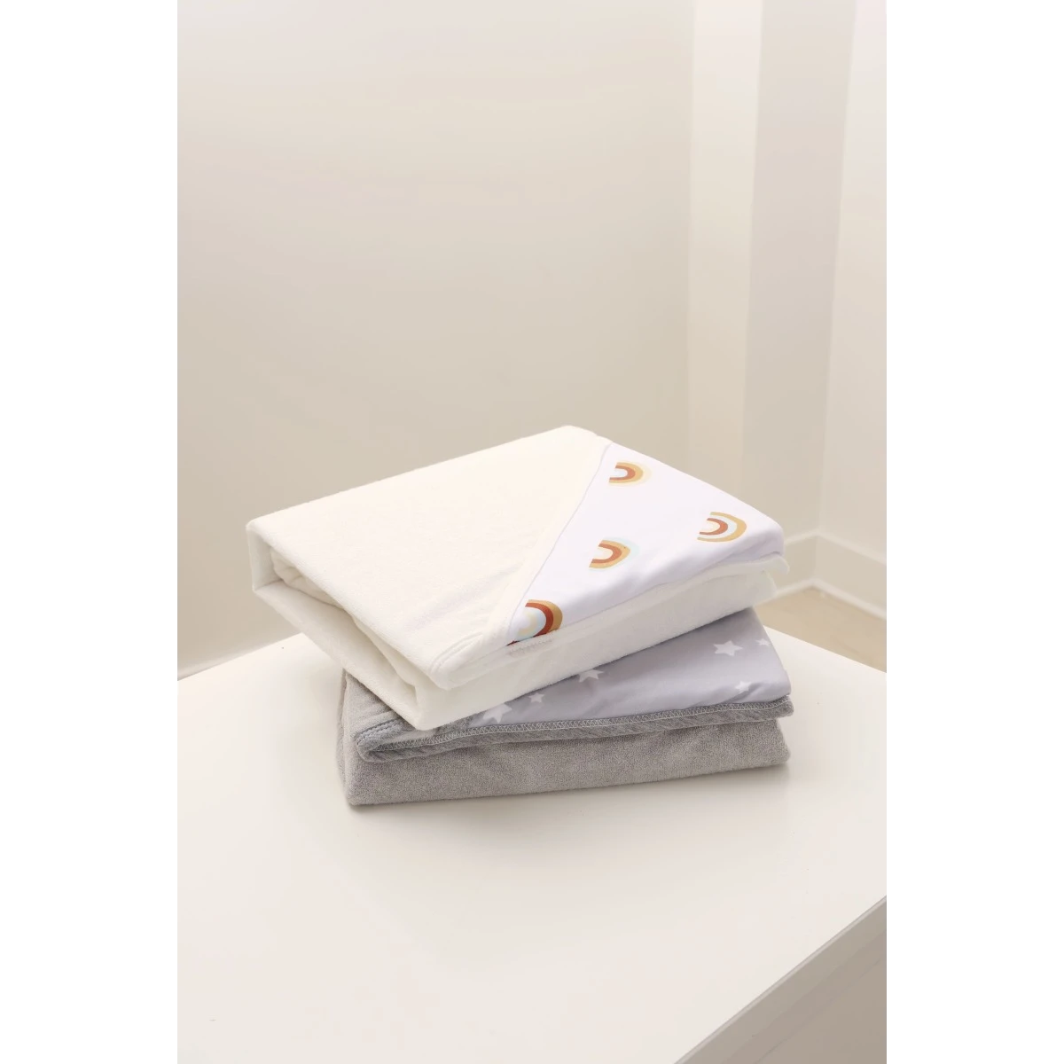 BABY TO LOVE Bambusowy ręcznik dla dziecka tęcza | Pan Piksel