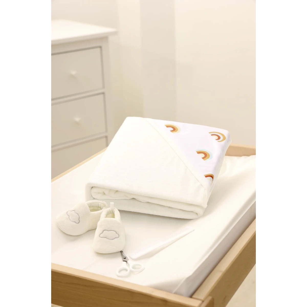 BABY TO LOVE Bambusowy ręcznik dla dziecka tęcza | Pan Piksel