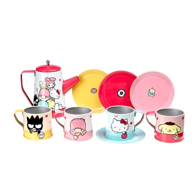 MICKI Zestaw do serwowania herbaty zabawka dla dzieci Hello Kitty kubki akcesoria | Pan Piksel