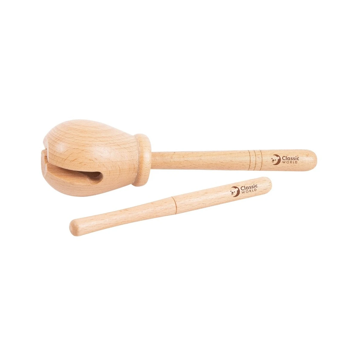 CLASSIC WORLD EDU Drewniany Instrument Muzyczny Woodblock Rytmiczny 2 el. | Pan Piksel
