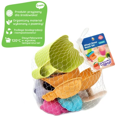 WOOPIE GREEN Zestaw do Piasku z Pazurami 7 el. BIODEGRADOWALNY ORGANICZNY MATERIAŁ | Pan Piksel