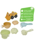 WOOPIE GREEN Zestaw do Piasku + Koparka w Wiaderku 7 el. BIODEGRADOWALNY ORGANICZNY MATERIAŁ | Pan Piksel