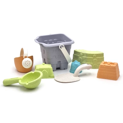 WOOPIE GREEN Zestaw do Piasku w Wiaderku Wieża 8 el. BIODEGRADOWALNY ORGANICZNY MATERIAŁ | Pan Piksel
