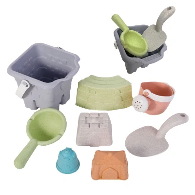 WOOPIE GREEN Zestaw do Piasku w Wiaderku Wieża 8 el. BIODEGRADOWALNY ORGANICZNY MATERIAŁ | Pan Piksel