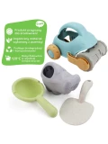 WOOPIE GREEN Zestaw do Piasku z Samochodzikiem 10 el. BIODEGRADOWALNY ORGANICZNY MATERIAŁ | Pan Piksel