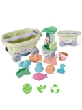 WOOPIE GREEN Zestaw do Piasku z Wózkiem 13 el. BIODEGRADOWALNY ORGANICZNY MATERIAŁ | Pan Piksel
