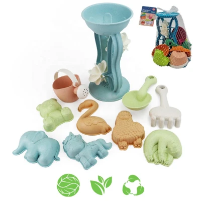 WOOPIE GREEN Zestaw do Piasku z Kołowrotkiem i Konewką 10 el. BIODEGRADOWALNY ORGANICZNY MATERIAŁ | Pan Piksel