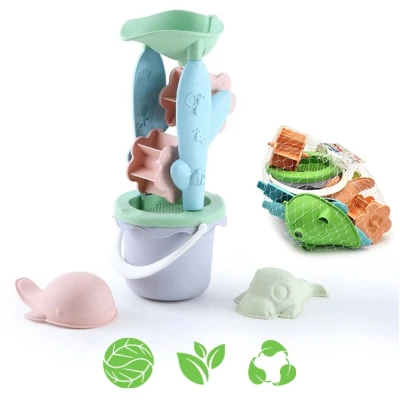 WOOPIE GREEN Zestaw z Wiaderkiem i Kołowrotkiem 4 el. BIODEGRADOWALNY ORGANICZNY MATERIAŁ | Pan Piksel