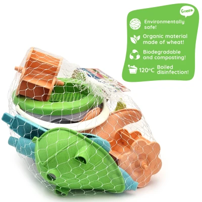 WOOPIE GREEN Zestaw z Wiaderkiem i Kołowrotkiem 4 el. BIODEGRADOWALNY ORGANICZNY MATERIAŁ | Pan Piksel