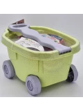 WOOPIE GREEN Zestaw do Piasku z Wózkiem 13 el. BIODEGRADOWALNY ORGANICZNY MATERIAŁ | Pan Piksel
