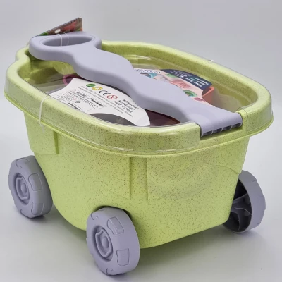 WOOPIE GREEN Zestaw do Piasku z Wózkiem 13 el. BIODEGRADOWALNY ORGANICZNY MATERIAŁ | Pan Piksel