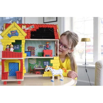MICKI Figurka Pippi Langstrumpf zestaw z koniem do zabawy zabawka dla dzieci koń | Pan Piksel