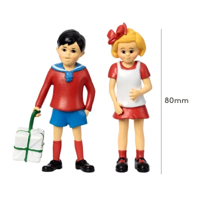 MICKI Figurki Tommy i Annika zestaw dla dzieci Pippi Langstrumpf zabawa lalkami | Pan Piksel