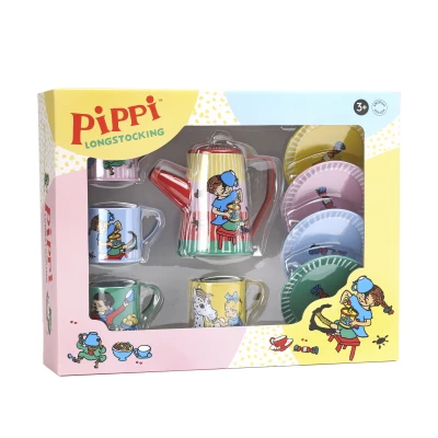 MICKI Zestaw do serwowania herbaty zabawka dla dzieci Pippi Langstrumpf kubki | Pan Piksel