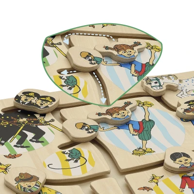 MICKI Drewniana układanka puzzle labirynt edukacyjna zabawka dla dzieci Pippi | Pan Piksel