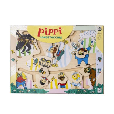 MICKI Drewniana układanka puzzle labirynt edukacyjna zabawka dla dzieci Pippi | Pan Piksel