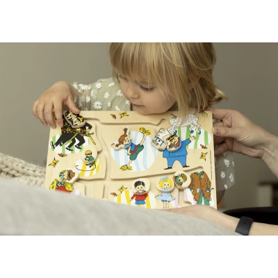 MICKI Drewniana układanka puzzle labirynt edukacyjna zabawka dla dzieci Pippi | Pan Piksel