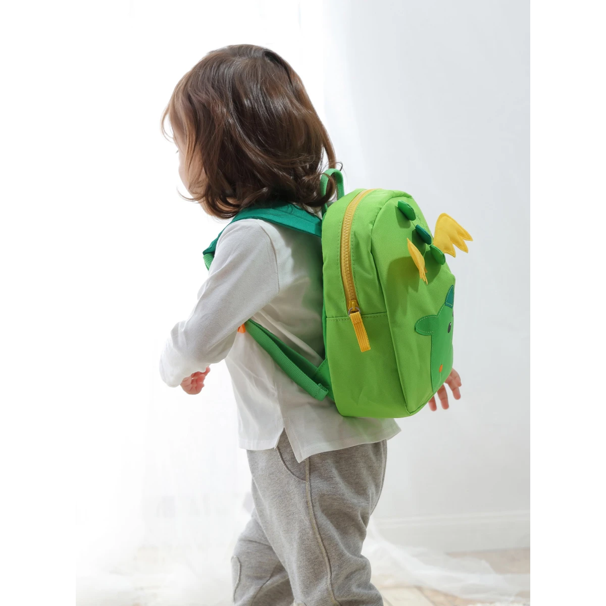 SIGIKID Plecak dziecięcy Smok zielony lekki plecak do przedszkola 24 cm | Pan Piksel