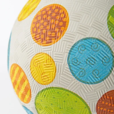 SIGIKID Piłka dla dzieci kauczukowa szara w kółka 12 cm | Pan Piksel